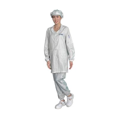 China esd Manufacture Washable Polyester Esd Fabric Garments esd Coverall Anti-static Antistatic Cleanroom Apparel for sale