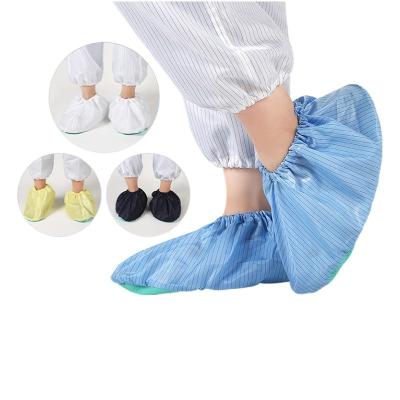 China Cleanroom ESD Anti Skid Footwear Reusable Washable Antistatic Shoe Protectors for sale