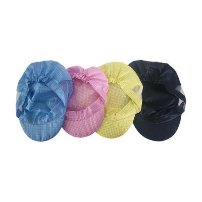 China Antistatischer Cleanroom cleanroom-Kappen-staubfreie blaue Farbe-ESD ragte Kappe für industriellen esd-Hut empor zu verkaufen