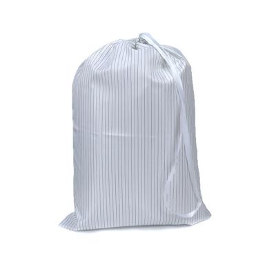 China Cleanroom Bag 98%polyester +2%Conductive ESD Antistatic Polyester Drawstring Anti Static Bag for sale