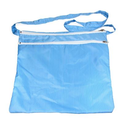 China Workwear Cleanroom ESD Clean Room Polyester Bag ESD Ziplock Fabric Bag esd Bags Anti-static Bag for sale