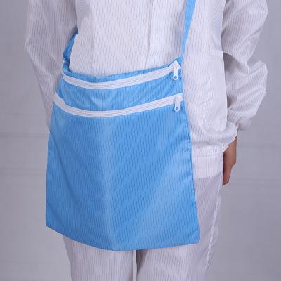 China Anti Static Workwear Cleanroom ESD Clean Room Polyester Bag ESD Ziplock Fabric Bag esd Bags Anti-static Bag With Zipper for sale