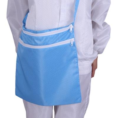 China Ziplock Blue Anti-static Lint Free Fabric Bag ESD Clothing Bag Anti Static ESD Polyester Cleanroom Bag With Zipper for sale