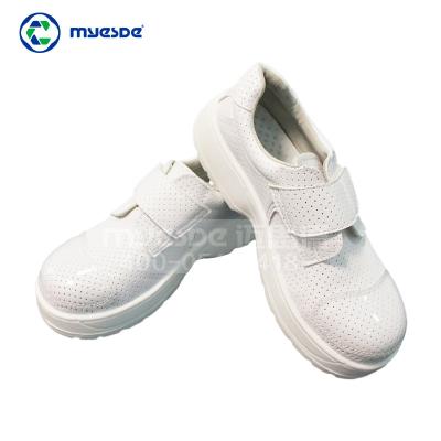 China zapatos de trabajo conductores estáticos antis negros blancos industriales de acero del esd del sitio limpio de la seguridad del ESD de los zapatos de dedo del pie del esd en venta
