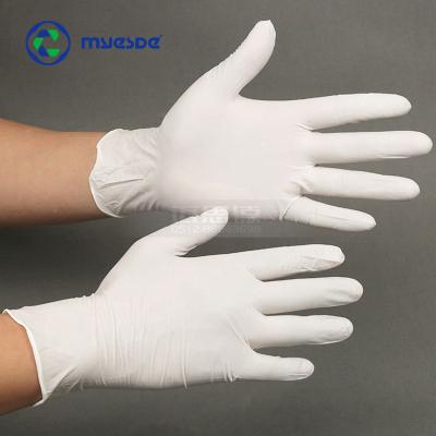 China White Superior Cleanroom Nitrile Gloves Class 100/ISO 5 for sale