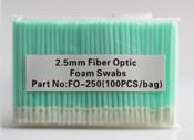 China Ø 2.5mm Foam Tipped Fiber Cleaning Swabs , Custom Fiber Optic Cleaning Products for sale