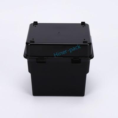 China 150mm Black Wafer Shipping Box 6 Inch Carrier For Clean Room for sale