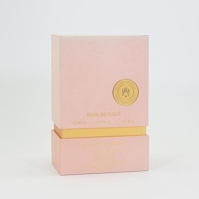 China Cajas de regalo de marca rosa Cajas de papel de exhibición para paquete de regalo de perfume de incienso en venta
