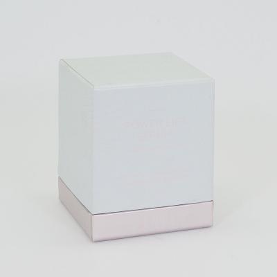 China Caixa de papel branco para presente de luxo com logotipo personalizado para papel duro de vela à venda