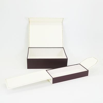 China Luxury Stitching Leather Cosmetic Packaging Boxes Essential Oil Box Packaging for sale