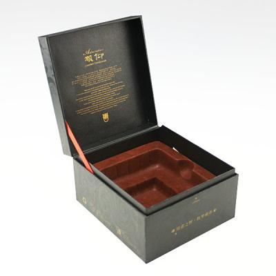 China Custom Logo Food Packing Boxes With Velvet Tray Eco Friendly Packaging Tea Boxes for sale