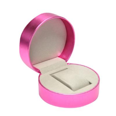 China Estuche de joyería portátil de cuero Pu rosa Pequeño organizador de joyas de viaje Almacenamiento en venta