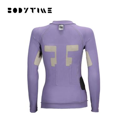 中国 ナイロン紫色の無線EMSのスーツのスポーツの訓練の衣類のスマートで黒い技術 販売のため