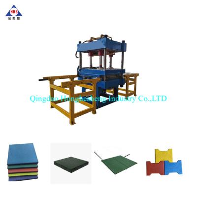 China Ce Iso 200t Four Column Rubber Tile Making Machine Vulcanizing Rubber Brick Making Machine for sale