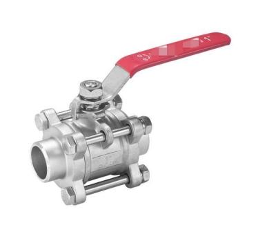 China Threaded Butt Weld 3 Piece Ball Valves 1000 WOG - 3 Piece 316 Stainless Steel Socket Weld Ball Valve (Locking Handle) for sale
