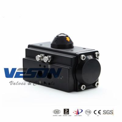 중국 웨이퍼 유형 나비 벨브 압축 공기를 넣은 선반과 피니언 액추에이터 0.25 -0.8 Mpa 판매용
