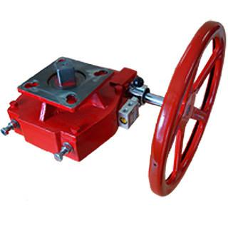 China Red Pneumatic Valve Accessories Manual Declutchable Manual Override Gearbox for sale