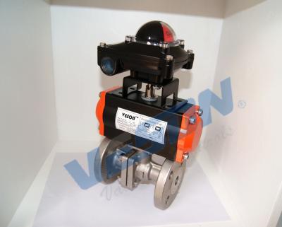China Water Media Pneumatic On Off Valve Pneumatic Control Valve With Limit Switch for sale