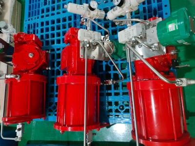 China Corrosión anti neumática terrestre costera del actuador rotatorio del arrabio en venta