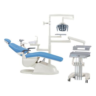 China Sanitary Leather Cushion Rotatable Spittoon Dental Chair for sale