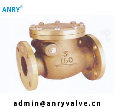 China Bronze Marine Fuel Swing Check Valve C84400 B62 Sea Water Flanged RF for sale