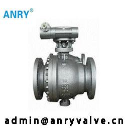 China API Ball Valve  CS WCB Body A105+ENP Ball Worm Gear Trunnion Mounted for sale