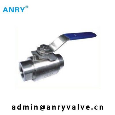 China 2pc Forged Steel Ball Valve NPT SS304 SS316 Body CF8M Fire Safe Ball Valves for sale