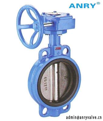 China 150LB Fluorine Rubber Wafer Style Butterfly Valve Low Pressure for sale