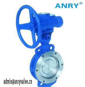 China PN16 Double Eccentric Stainless Steel Butterfly Valve  With Gearbox for sale