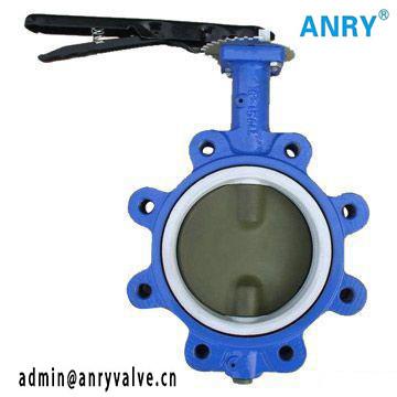 China Soft Sealing Stainless Steel PTFE Seats CI Body  Wafer Lug Type Butterfly Valve for sale