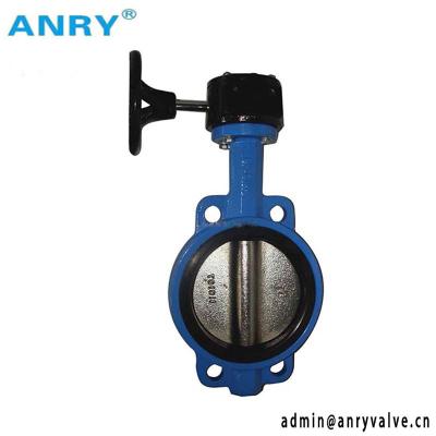 China NBR EPDM Seat SS316 Disc Wafer worm gear Operated Butterfly Valve for sale