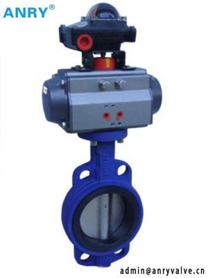 China Pneumatic Actuator Stainless Steel  Soft Sealing NBR EPDM Seat  Butterfly Valve for sale