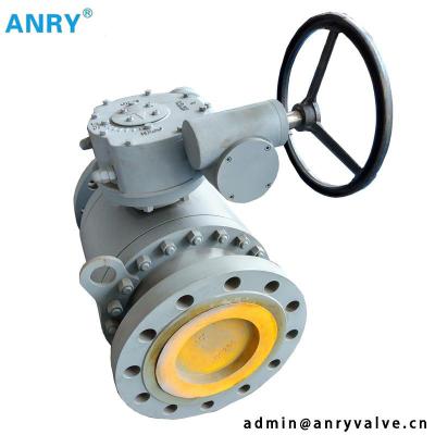 China Forged Steel  API 150~1500 A105 Body A105+ENP Ball  Flanged Trunnion Type Ball Valve for sale
