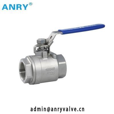 China 2pc 1000 WOG SS304 CF8M PTFE Seat Lever Ball Valve for sale
