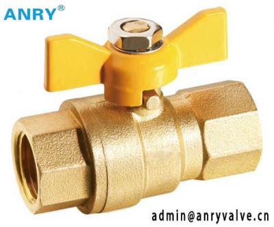 China DIN3202 DN25 Threaded Brass Body PTFE Seat  Ball Valve for sale