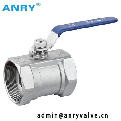 China One Piece SS Ball Valve 2 Inch FNPT BSP Threaded CF8 CF8M Body for sale