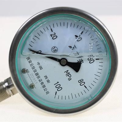 China Precise Diaphragm Stainless Steel Pressure Meter Shock Proof Glycerine Liquid Filled Pressure Gauge for sale
