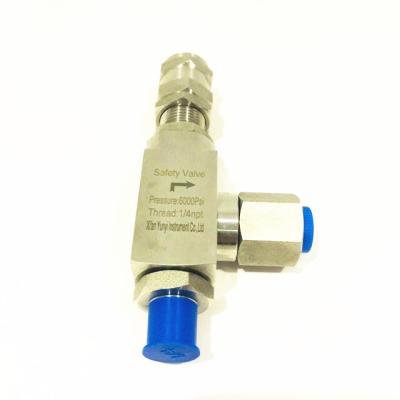 China Stainless Steel Safety Valve Safety Relief Valves Pressure Safety Valve With 6000psi 1/4npt for sale