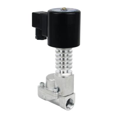 China 300 Degree High Temperature 24V Stainless Steel Steam Solenoid Valve With PEEK Seals for sale