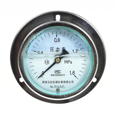 China 10Mpa 63mm Liquid Oil Pressure Gauge Stainless Steel Pointer for sale