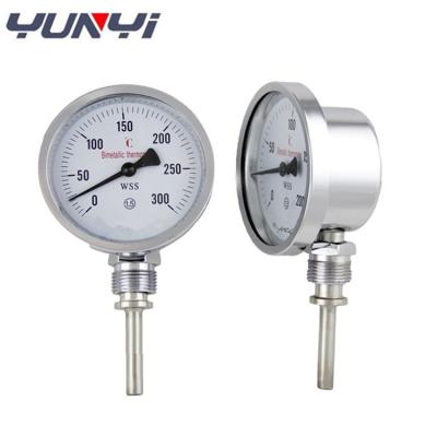 China Industrial Thread Mechanical Temperature Gauge WSS Bimetallic Thermometer Display for sale
