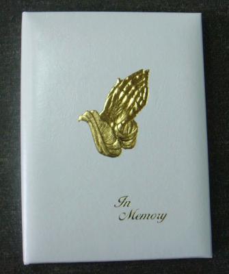 China Livros memoráveis fúnebres carimbados ouro rezando brancos das mãos, livro do registro para o funeral à venda