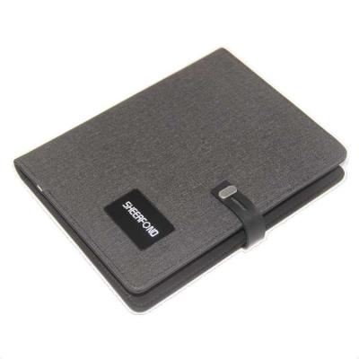中国 Customized Printing A5 Pu Leather Softcover Luxurious Business Travelers Wireless Charging Notebook 販売のため