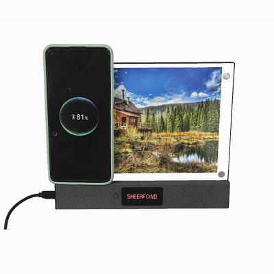 China 10W Electronic Wireless Charger Picture Frame Multiscene 1280X720 Resolution for sale
