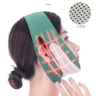 Chine Ligne lavable visage élastique de V amincissant le matériel de tissu d'infrarouge de bandage à vendre