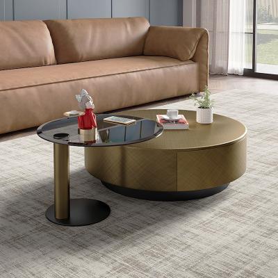 China Stainless Steel Marble Combination Coffee Table No Storage for sale