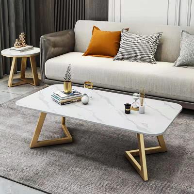 China Rectangle SS Modern Marble Coffee Tea Table Matte Finish for sale