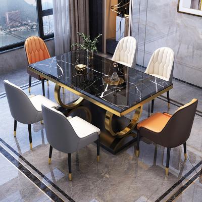 China Silver Banquette Dining Room Sets With Stainless Steel Table Leg for sale