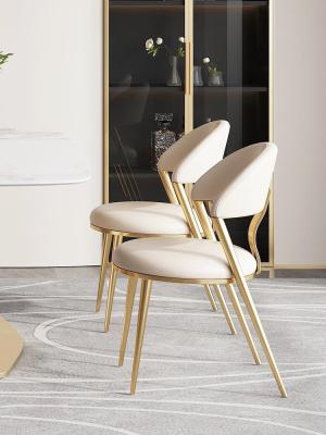 China Modern Stainless Steel Luxury Dining Chairs With Fleece OEM ODM for sale
