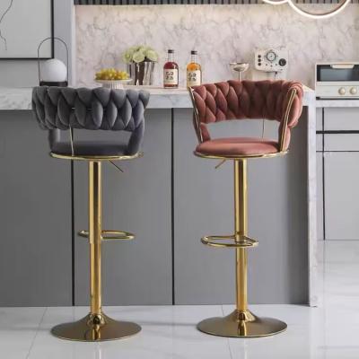 China Stainless Steel Frame High Stool Chair Counter Height Bar Stool Without Backs for sale